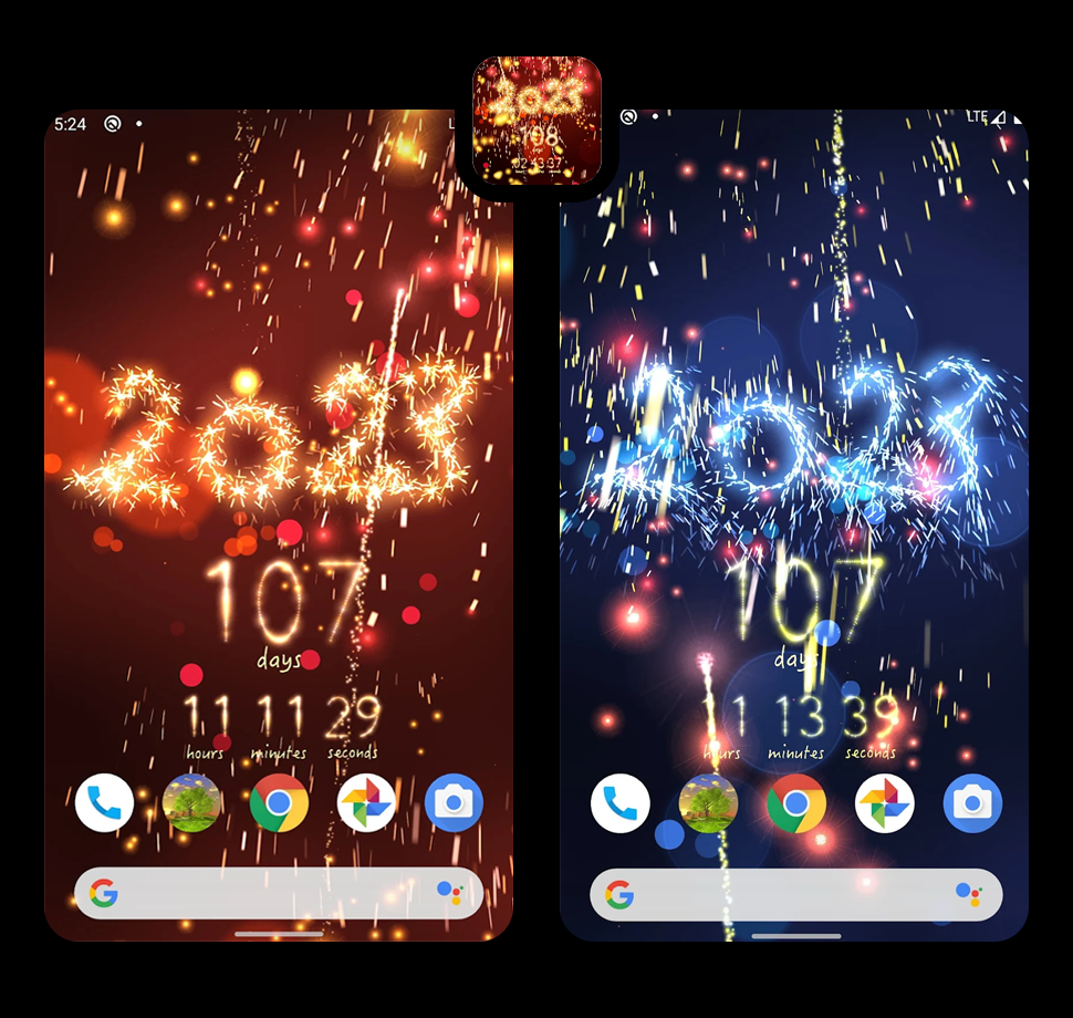 Ein Home Screen von einem Smartphone wo die Silvester App gezeigt wird.