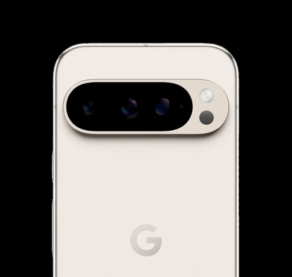 Der Kamerabereich eines Google Pixel 9  Pro ist zu sehen.