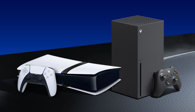 Xbox vs PlayStation Blog Titelbild mit den Konsolen abgebildet.