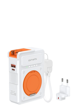 4smarts 6in1 Hybrid Charger, Wireless Powerbank White