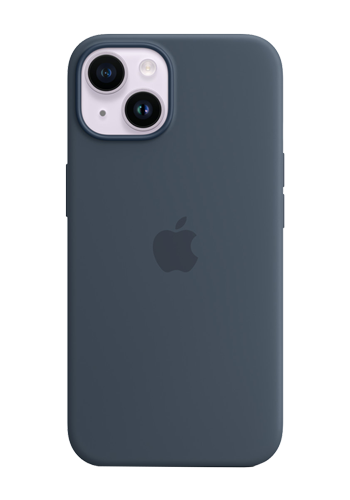 Apple Silikon Case with MagSafe Storm Blue, für iPhone 14 Plus, MPT53ZM/A