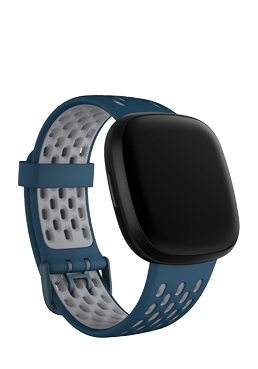 FitBit Sport Armband (L) Sapphire / Fog Grey, für FitBit Versa 3 / Versa 4 / Sense