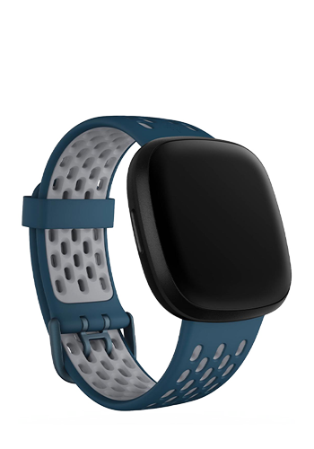 FitBit Sport Armband (L) Sapphire / Fog Grey, für FitBit Versa 3 / Versa 4 / Sense