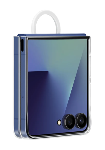 Samsung Clear Case with Ring Transparent, für Galaxy Z Flip7, EF-QF766CTEGWW