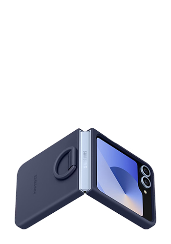 Samsung Silicone Case with Ring Navy Blue, für Samsung Galaxy Flip6 / Flip7 FE, EF-PF741TNEGWW